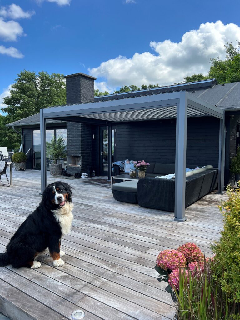 pergola 3x4 m væghængt